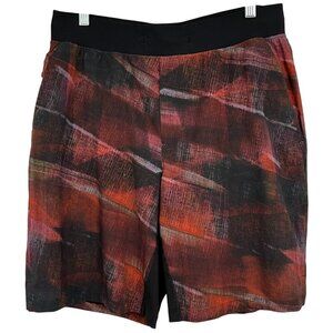 Lululemon T.H.E. Short *9" Updated Shadow Play Red Multi Size L